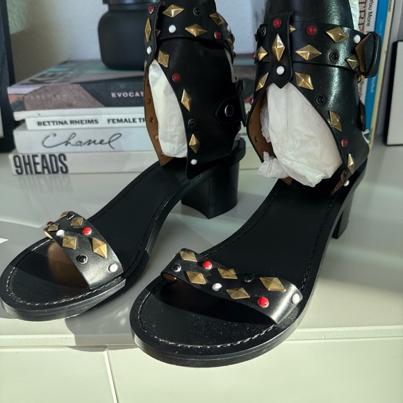 Isabel Marant Jaeryn gladiator leather ankle strap sandals 38 - Picture 5 of 8